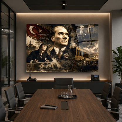 Atatürk Kolaj Cam Tablo