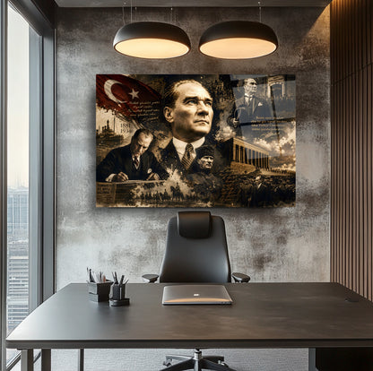 Atatürk Kolaj Cam Tablo