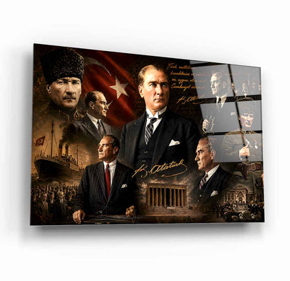 Atatürk Cumhuriyet Kolaj Cam Tablo