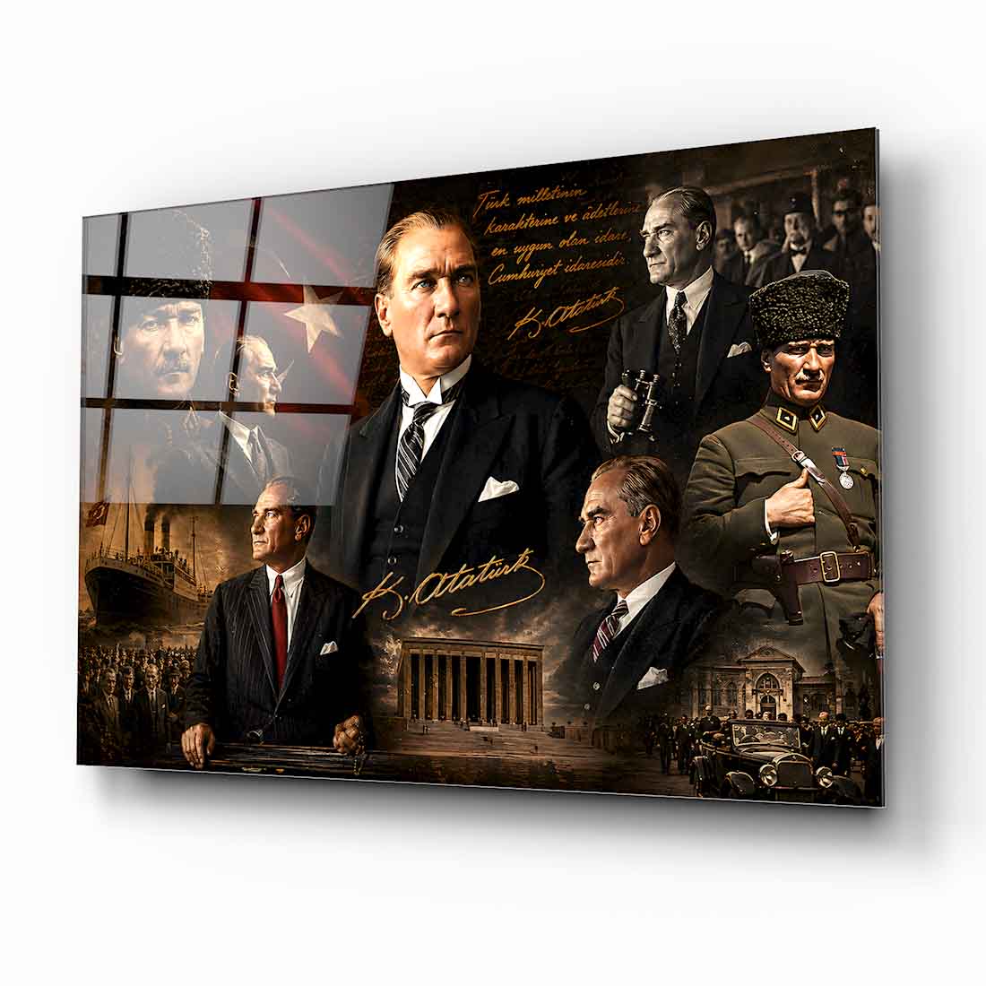 Atatürk Cumhuriyet Kolaj Cam Tablo