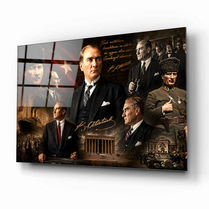 Atatürk Cumhuriyet Kolaj Cam Tablo