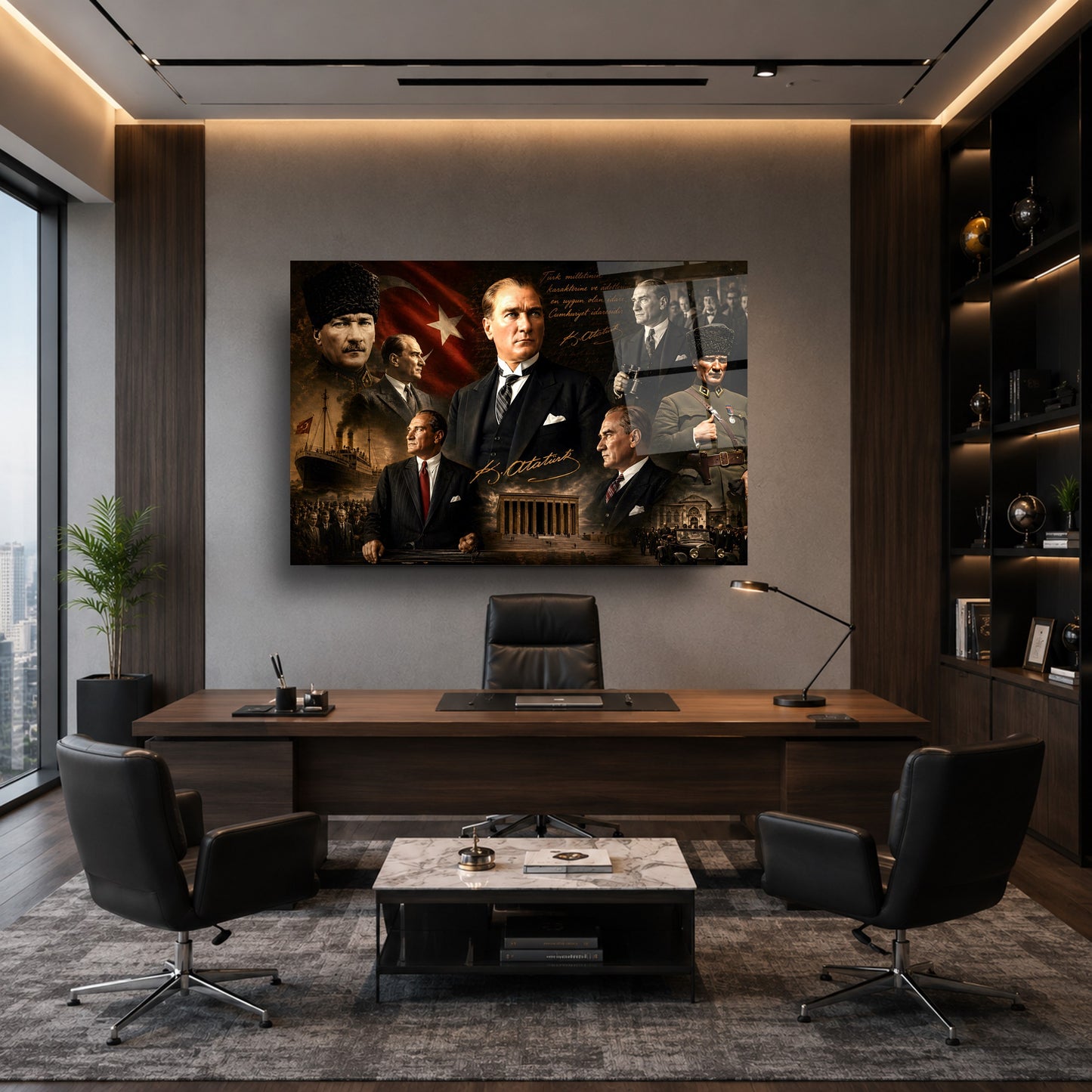 Atatürk Cumhuriyet Kolaj Cam Tablo