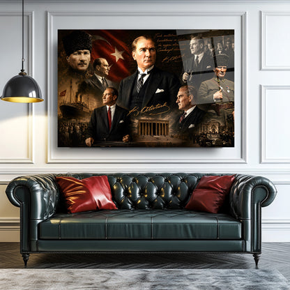 Atatürk Cumhuriyet Kolaj Cam Tablo
