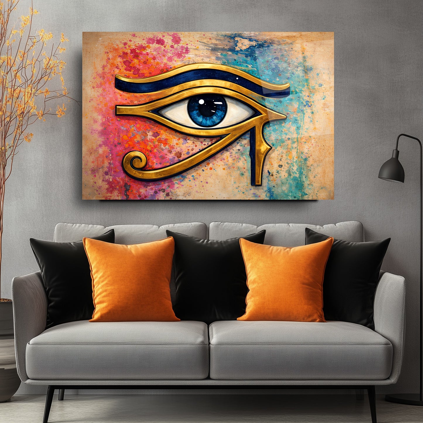 Horus Gözü Cam Tablo