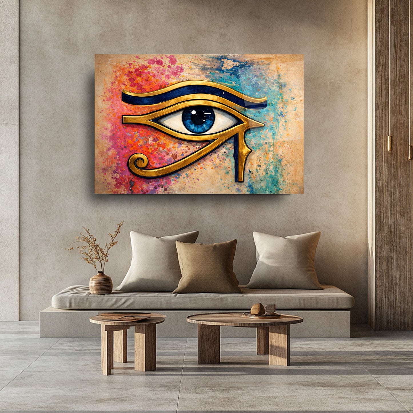 Horus Gözü Cam Tablo