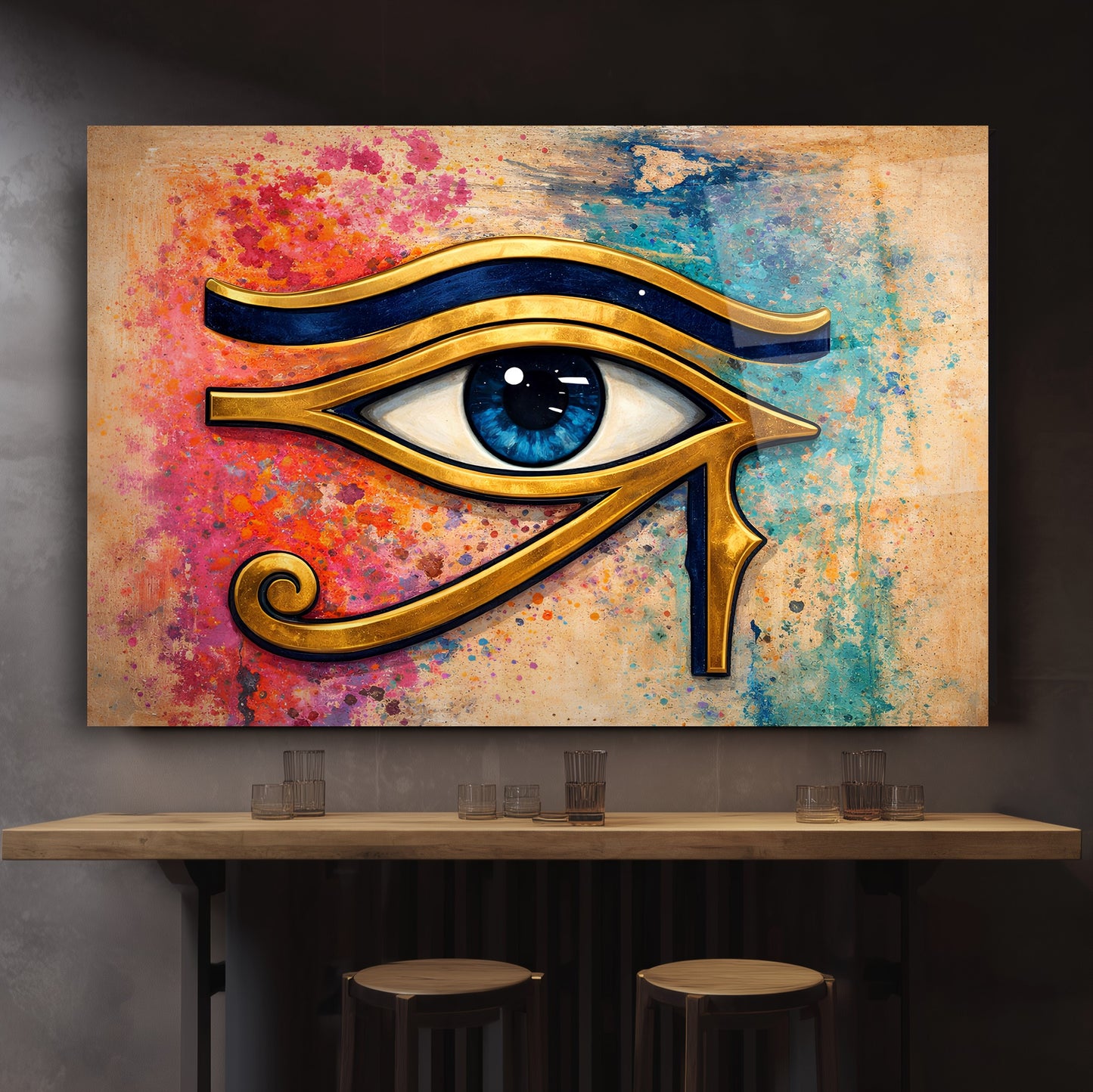 Horus Gözü Cam Tablo