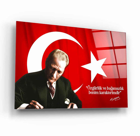Atatürk Özgürlük ve Bağımsızlık Cam Tablo
