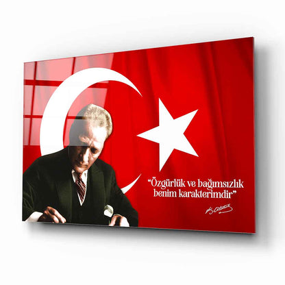 Atatürk Özgürlük ve Bağımsızlık Cam Tablo