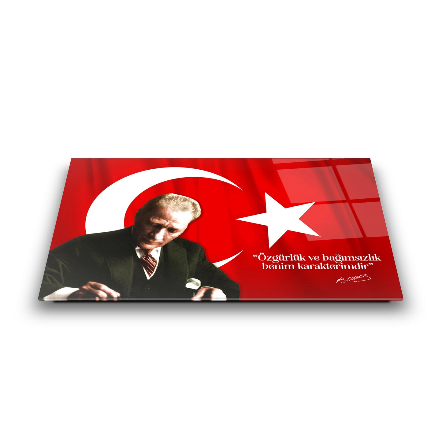 Atatürk Özgürlük ve Bağımsızlık Cam Tablo