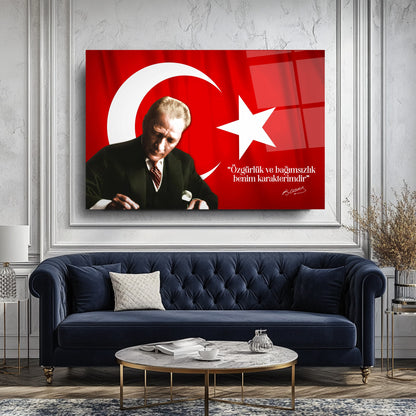 Atatürk Özgürlük ve Bağımsızlık Cam Tablo