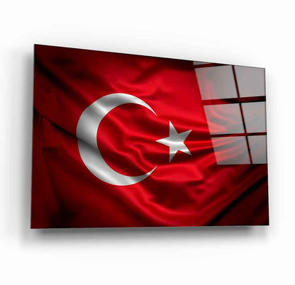 Türk Bayrağı Cam Tablo