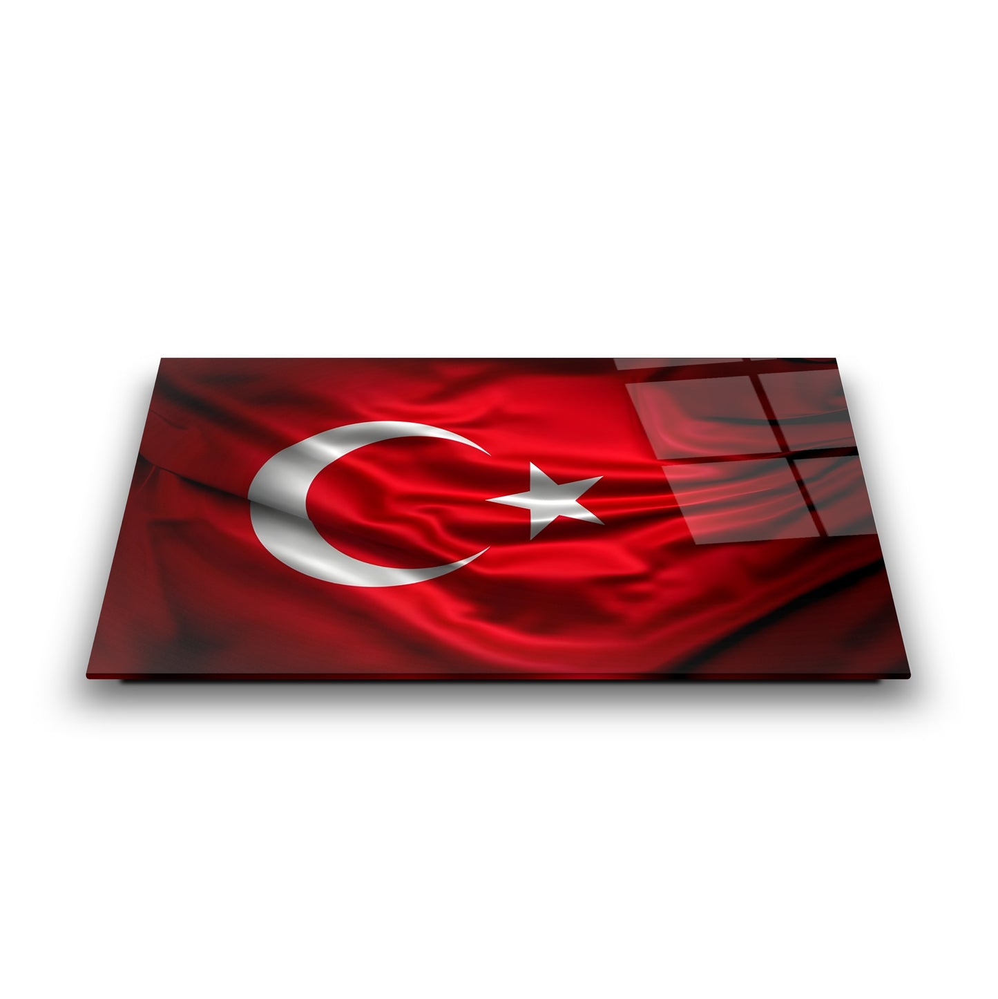 Türk Bayrağı Cam Tablo