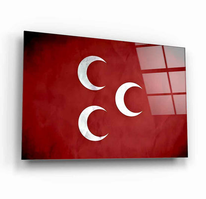 Osmanlı Bayrağı Cam Tablo