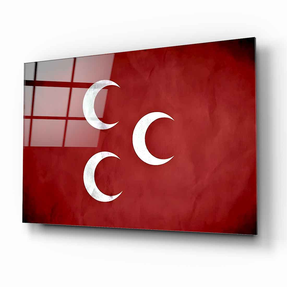 Osmanlı Bayrağı Cam Tablo