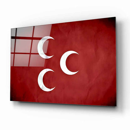 Osmanlı Bayrağı Cam Tablo