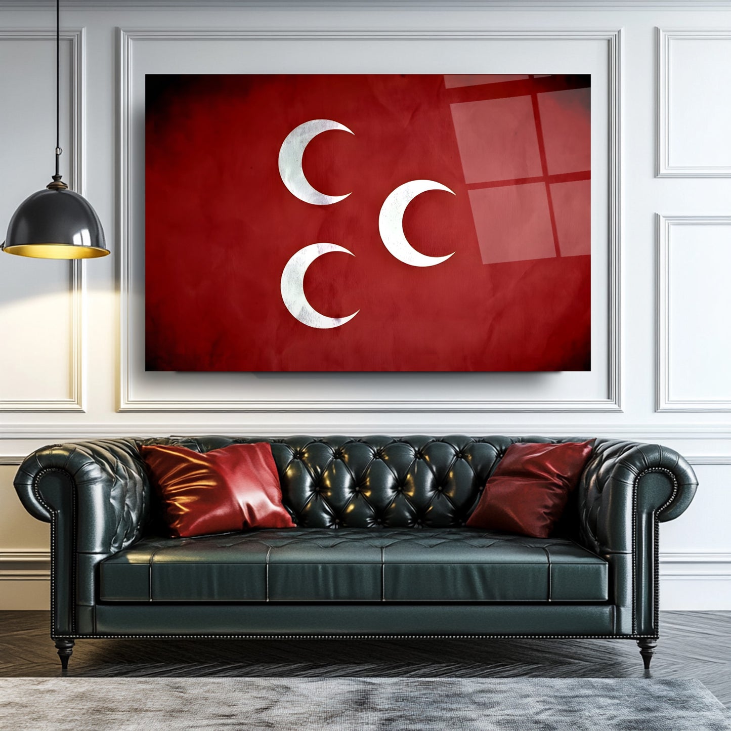 Osmanlı Bayrağı Cam Tablo