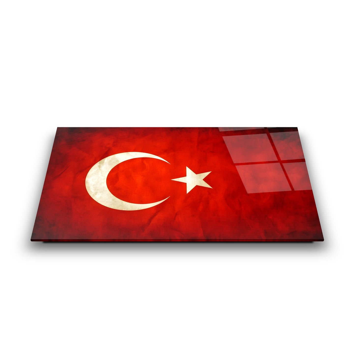 Türk Bayrağı Cam Tablo