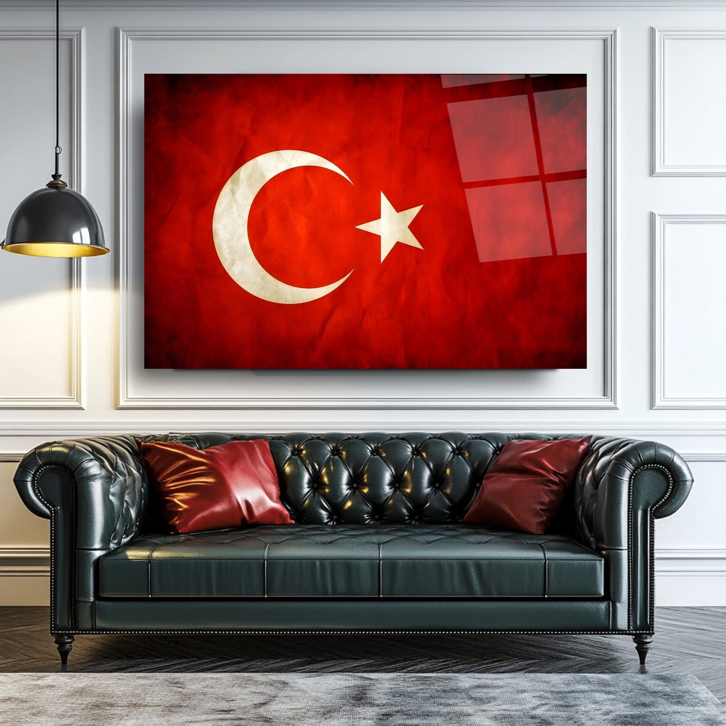 Türk Bayrağı Cam Tablo