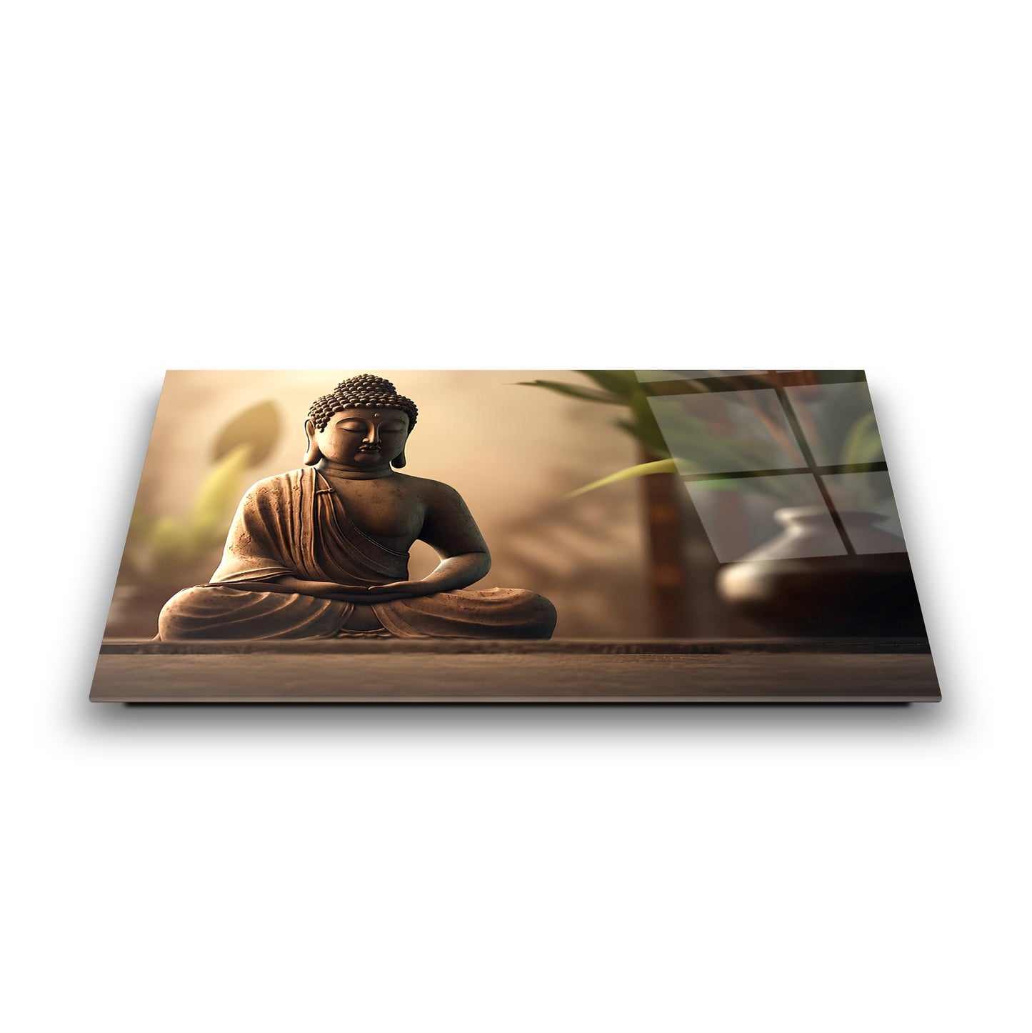 Buda Meditasyon Cam Tablo