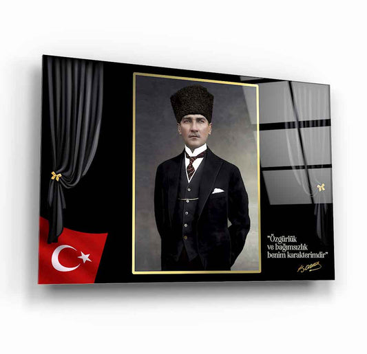 Atatürk Özgürlük ve Bağımsızlık Cam Tablo