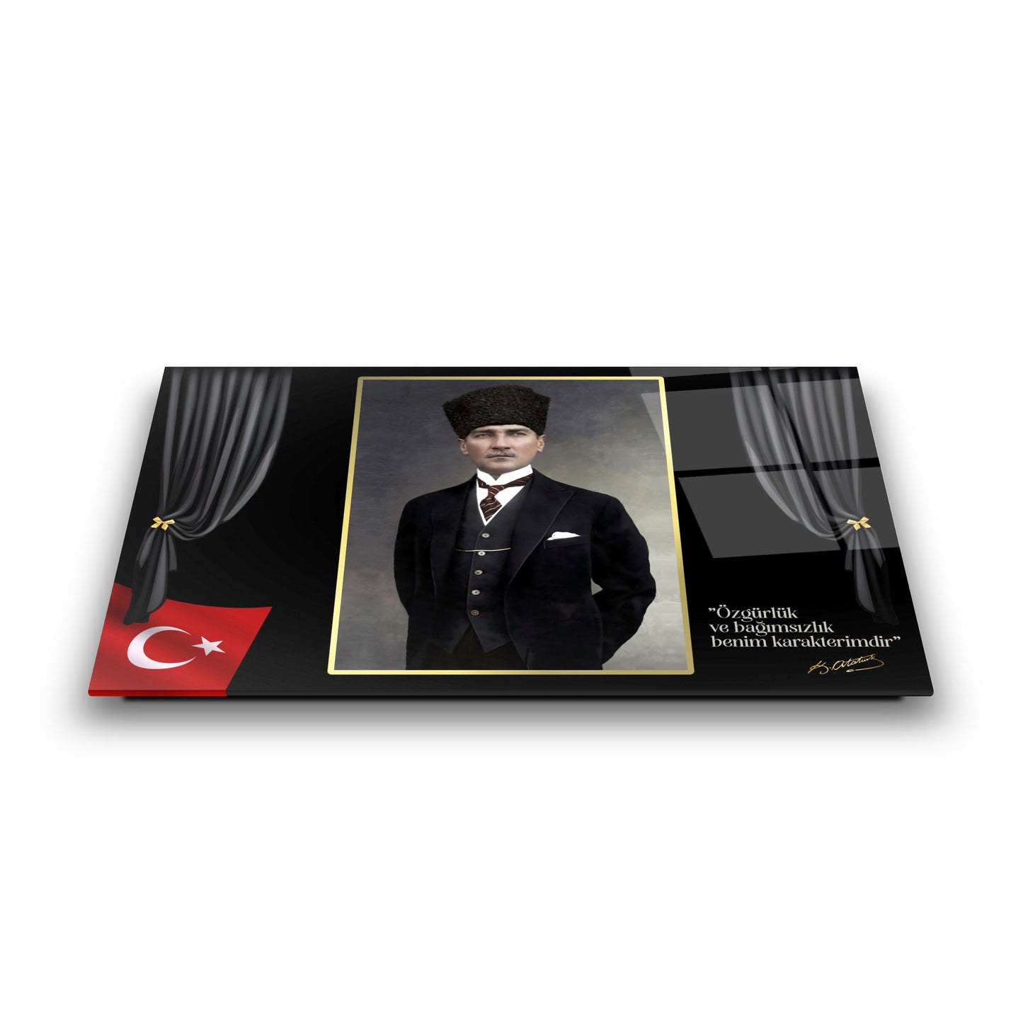 Atatürk Özgürlük ve Bağımsızlık Cam Tablo