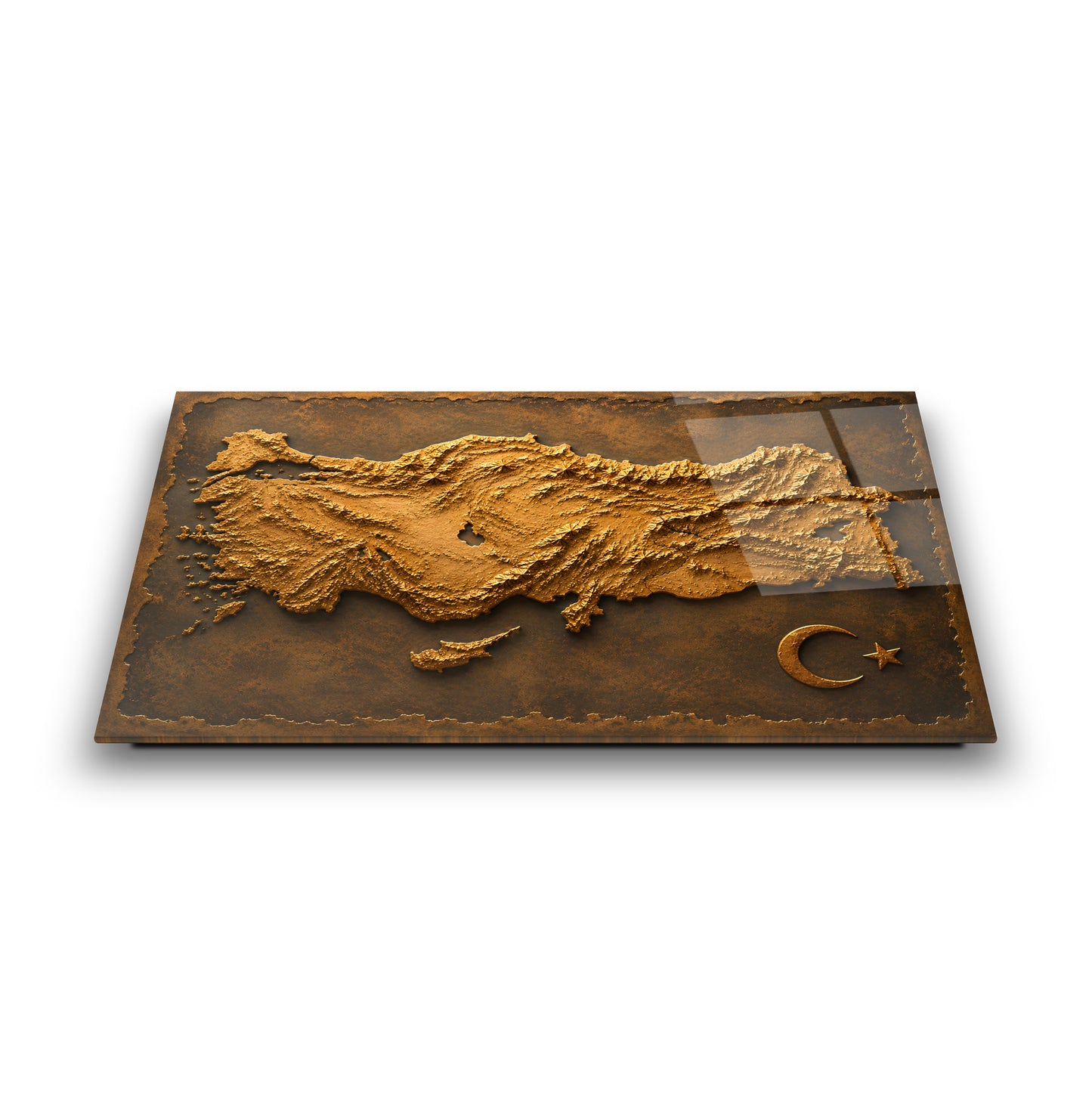 Türkiye Haritası Cam Tablo