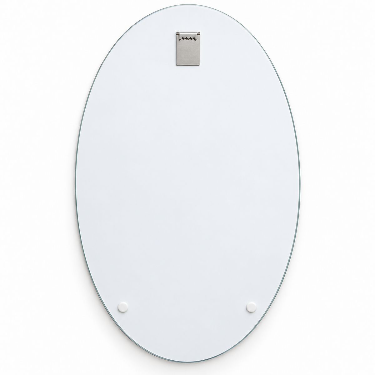 Mavi Gümüş Soyut Halkalar Dikey Oval Cam Tablo – Görsel 7