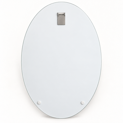 Beyaz Manolyalı Tavus Kuşu Dikey Oval Cam Tablo – Görsel 7