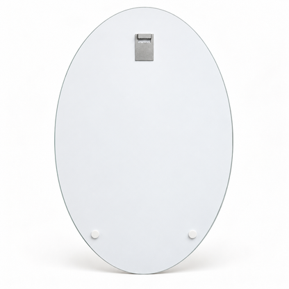 Gümüş Şapkalı Kadın Dikey Oval Cam Tablo – Görsel 7