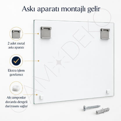 Askı aparatı montajlı gelir