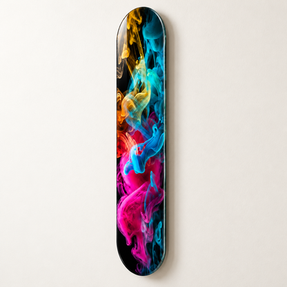 Renkli Duman Dikey Skate Board Cam Tablo – Duvar mesafesi