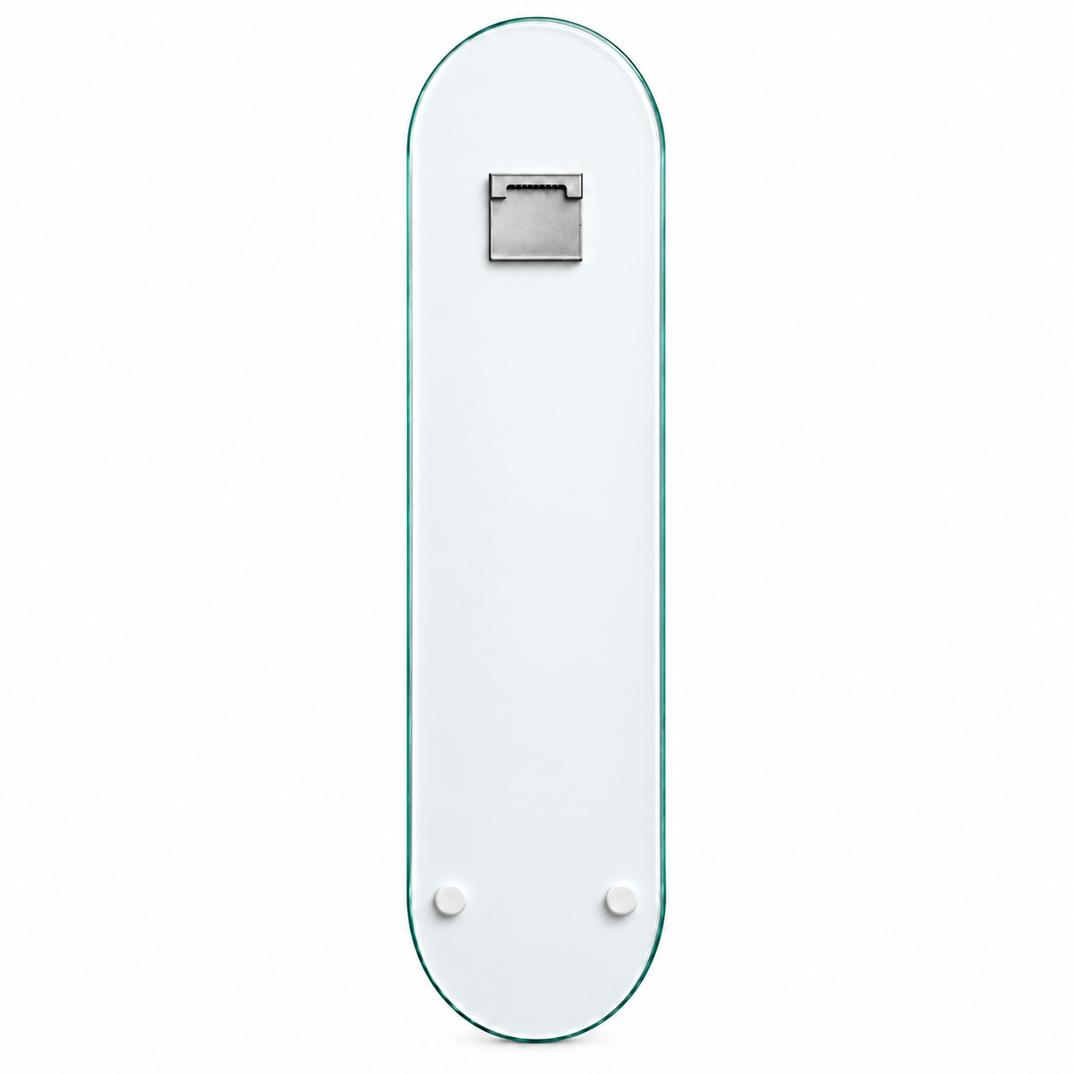 Sarı Bantlı Kadın Portresi Dikey Skate Board Cam Tablo – Arka yüz ve askı aparatı