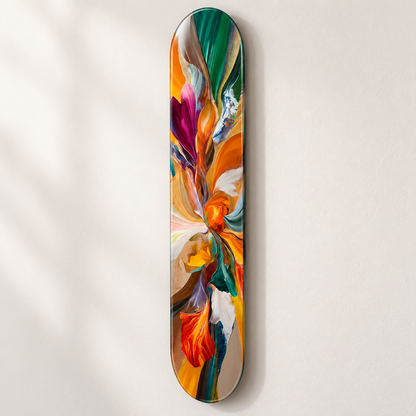 Soyut Renk Akışı Dikey Skate Board Cam Tablo – Duvar mesafesi