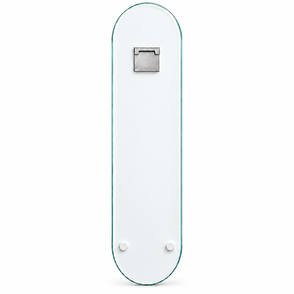 Vizon zeminde altın detaylı botanik dikey skateboard cam tablo - tek askılı arka yüz