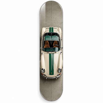 Yeşil Şeritli Krem Klasik Roadster Dikey Skate Board Cam Tablo – Beyaz vitrin