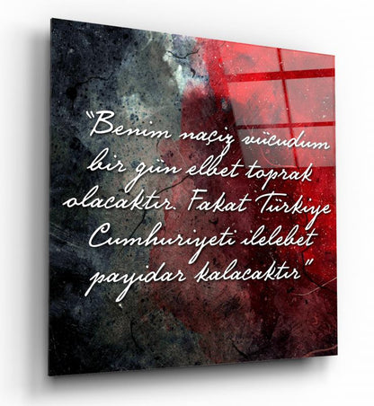 Atatürk Köşesi Collage Çoklu Cam Tablo