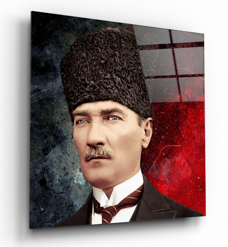 Atatürk Köşesi Collage Çoklu Cam Tablo