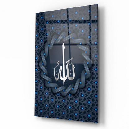 Allah Lafzı Dikey Cam Tablo