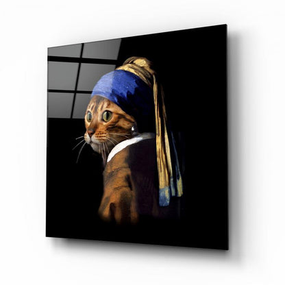 Kedi Kare Cam Tablo