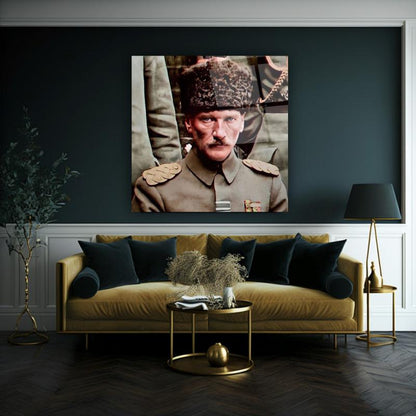 Atatürk Kare Cam Tablo