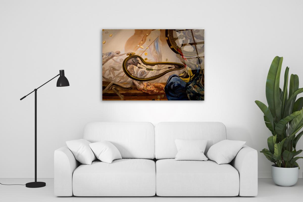 Zaman Yatay Cam Tablo