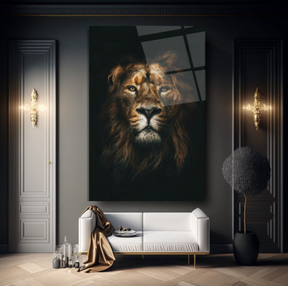Aslan Dikey Cam Tablo