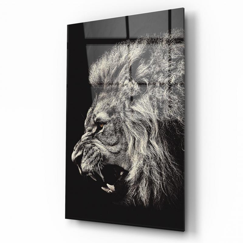 Aslan Dikey Cam Tablo