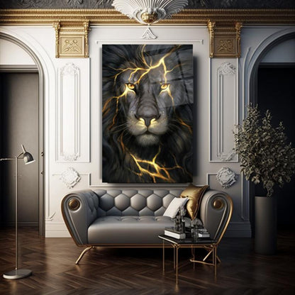 Gold Aslan Dikey Cam Tablo