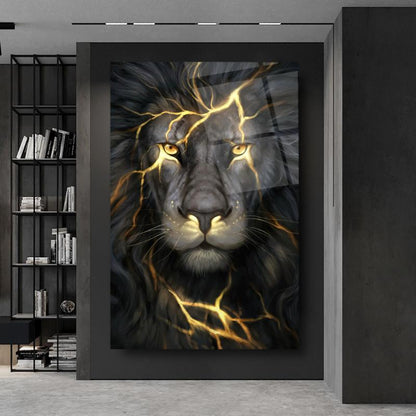 Gold Aslan Dikey Cam Tablo
