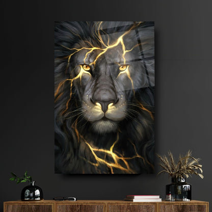 Gold Aslan Dikey Cam Tablo