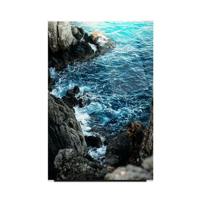 Deniz Manzarası Dikey Cam Tablo