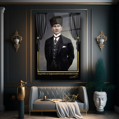 Atatürk Dikey Cam Tablo
