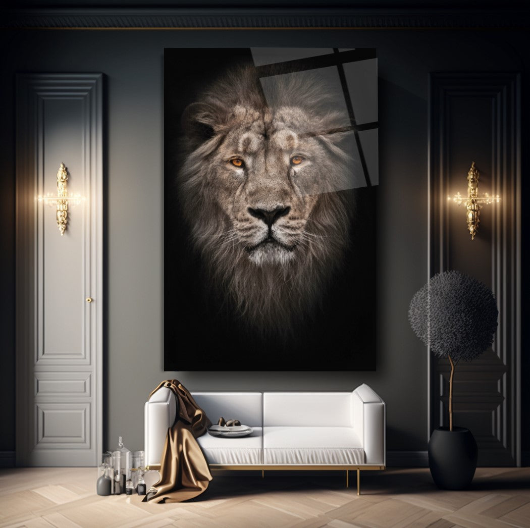 Aslan Dikey Cam Tablo