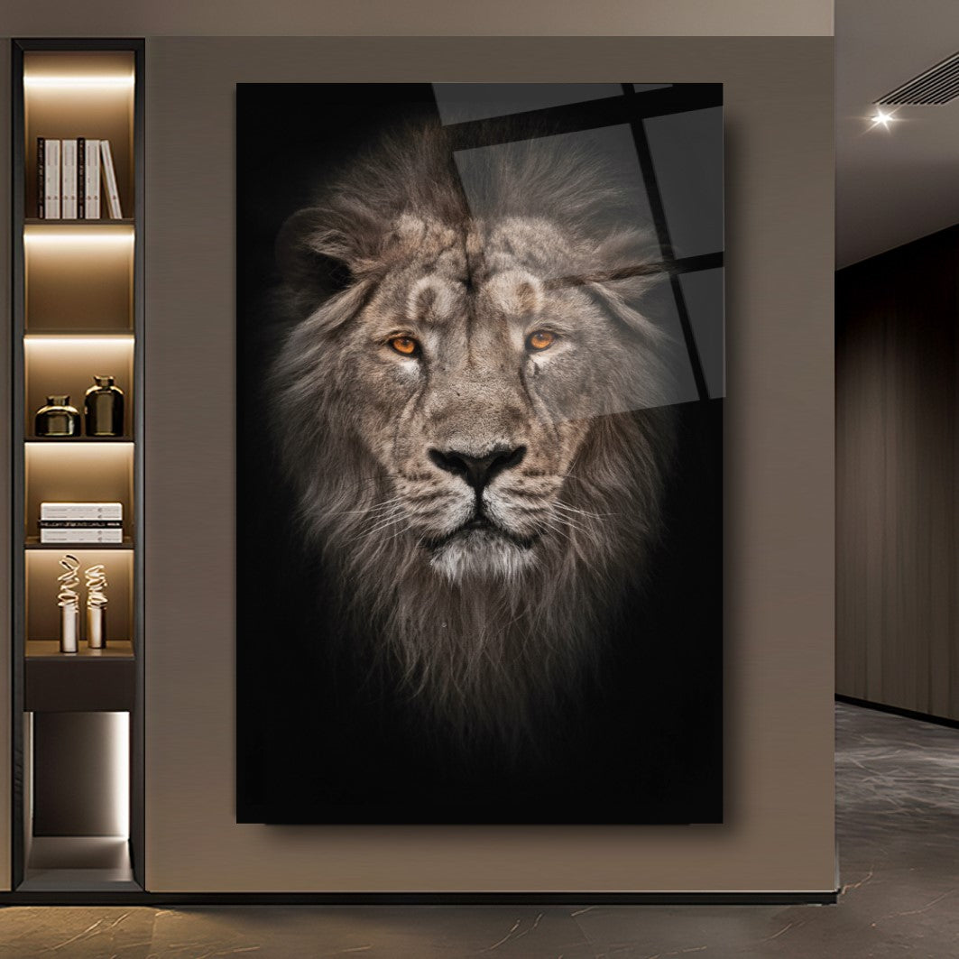 Aslan Dikey Cam Tablo